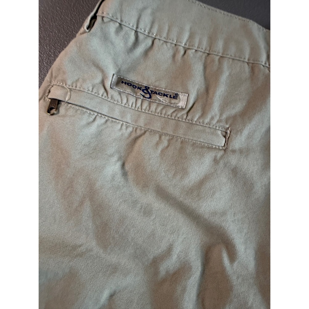 Hook & Tackle Mens Khaki Beer Can Island Fishing Cargo Shorts Size 36 M019910 - Picture 6 of 8